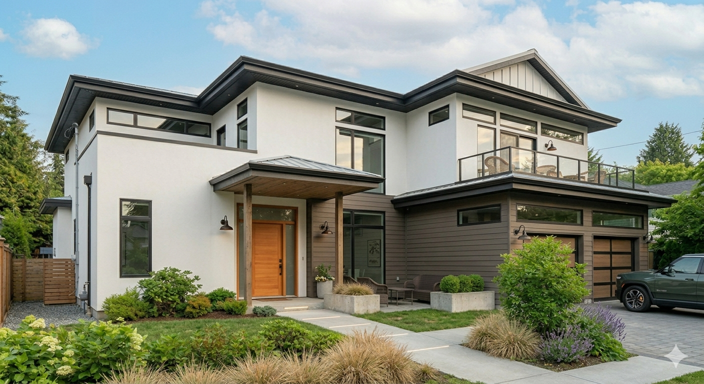 Home exterior featuring stucco, stone, and siding upgrades